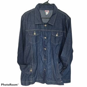 3X American Sweetheart Dark Denim Jean Jacket